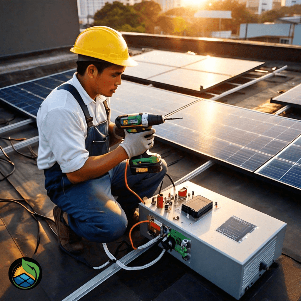 On grid solar inverter installing