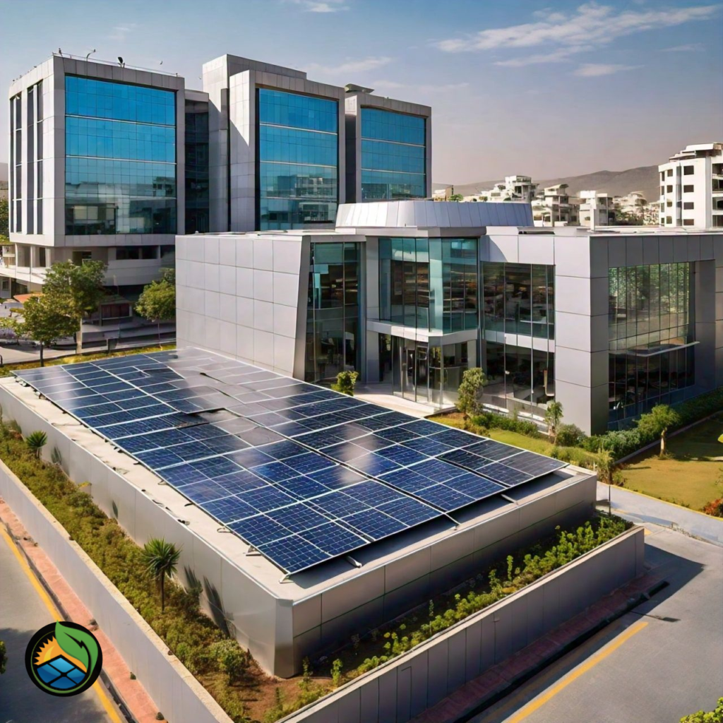 Solar Panel Installation on a Commercial Building in Islamabad