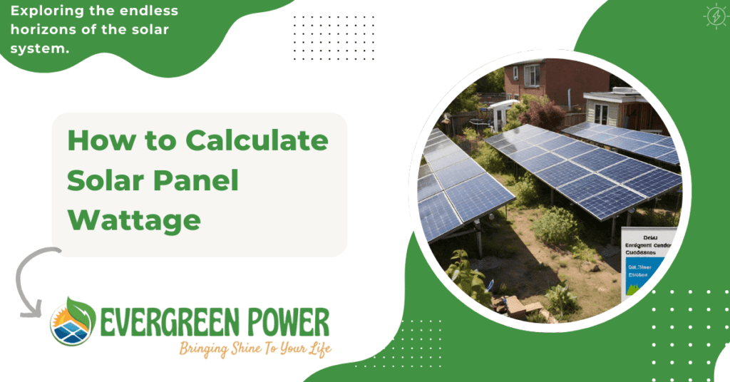 Calculate Solar Panel Wattage