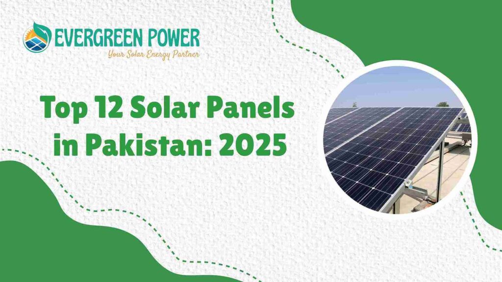 An image about top 12 solar panels in Pakistan.