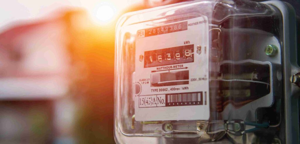 An image depicting a net meter of a solar panel.